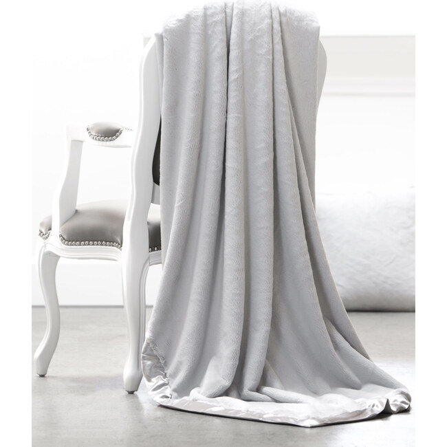 Luxe Throw/Big Kid Blanket, Silver - Throws - 2
