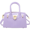 Jelly Heart Locket Satchel Bag, Purple - Bags - 1 - thumbnail
