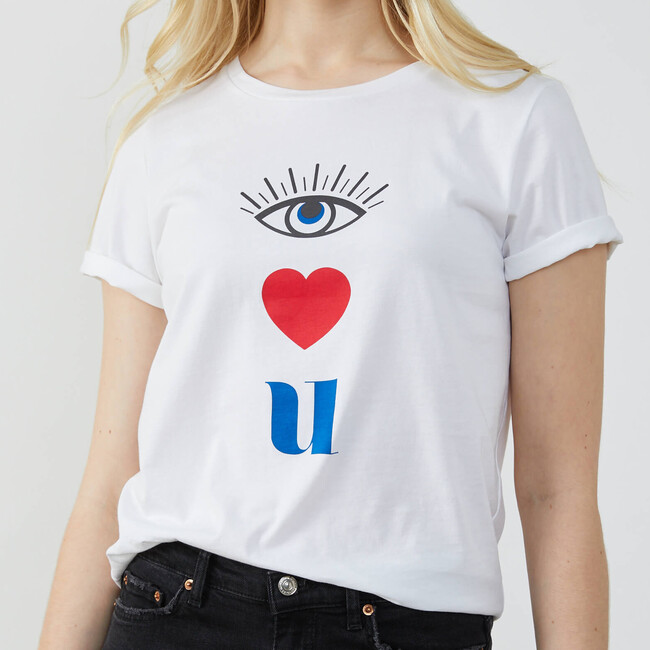 Women's Lola Eye Love You, White