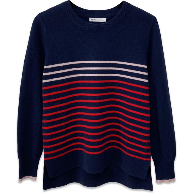 Women's Sophie Sweater Stripes, Navy Blue