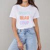 Women's Lola Merci Beaucoup, White - Tees - 3
