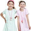 Helen Dress, Green Stripe - Dresses - 2