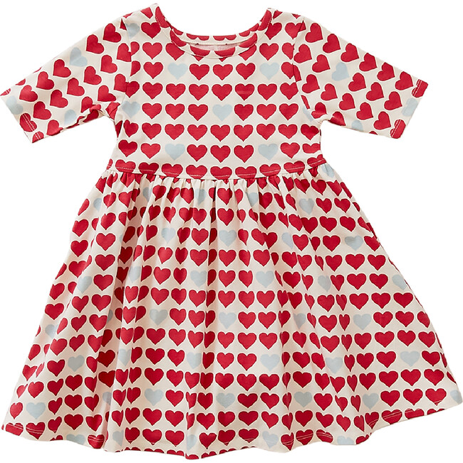 Organic Steph Dress, Hearts - Dresses - 1