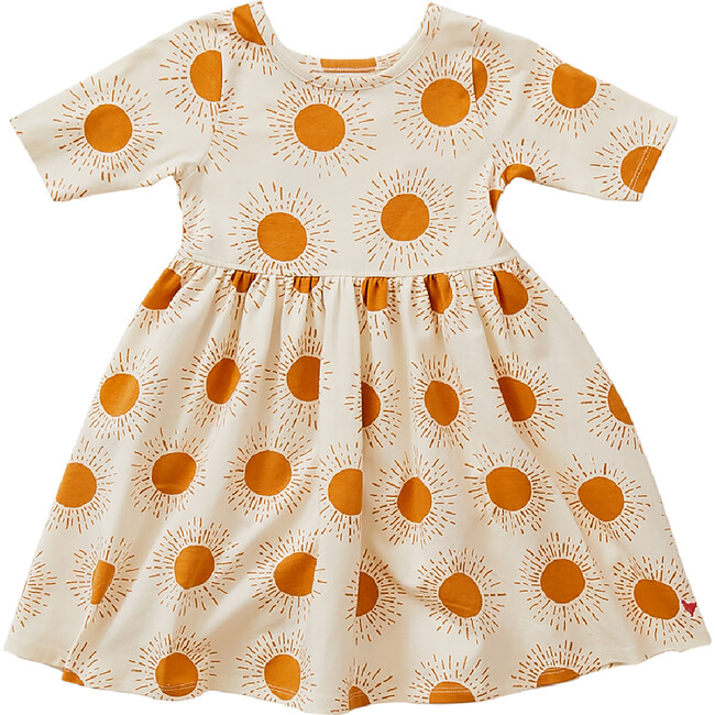 Organic Steph Dress, Gold Suns - Dresses - 1