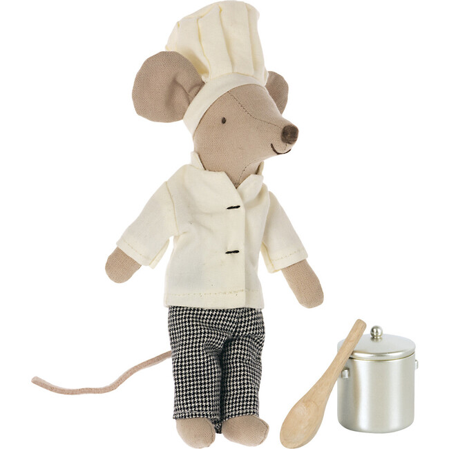 Chef Mouse with Soup Pot and Spoon - Dolls - 1