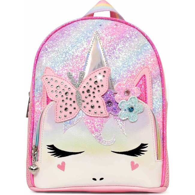 Miss Gwen Ombre Glitter Butterfly Mini Backpack, Pink - Backpacks - 1