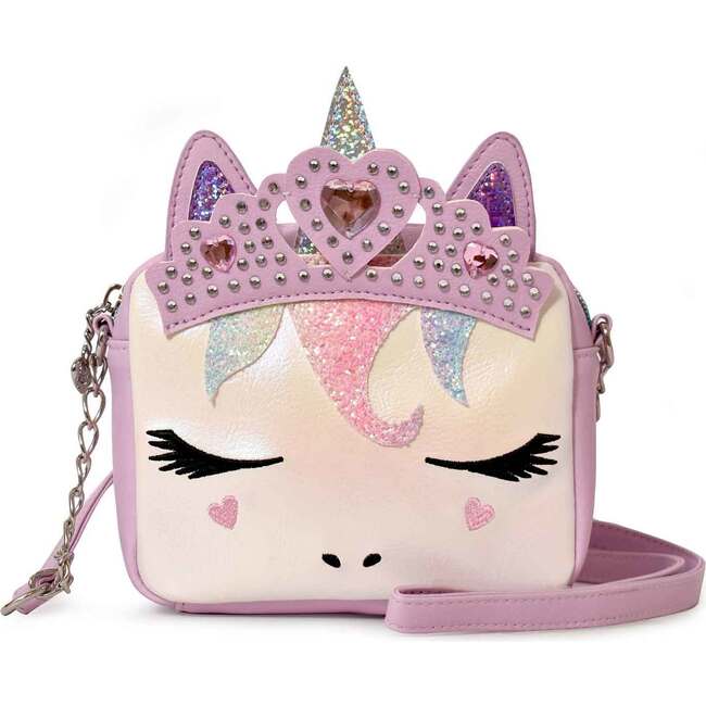 Miss Gwen Rhinestone Tiara Lavender Crossbody, Purple - Bags - 1