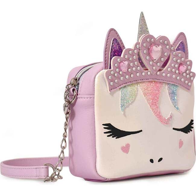 Miss Gwen Rhinestone Tiara Lavender Crossbody, Purple - Bags - 2