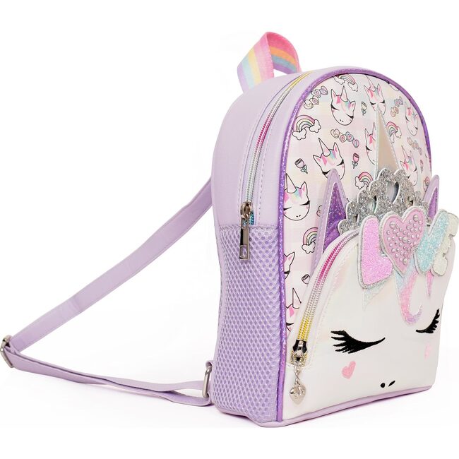 Miss Gwen LOVE Print Mini Backpack, Purple - Backpacks - 2