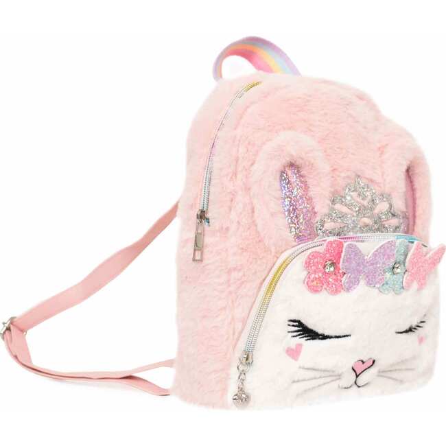 Miss Kiki Plush Mini Backpack, Pink - Backpacks - 2