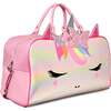 Miss Gwen Butterfly Crown Metallic Duffle Bag, Pink - Bags - 2