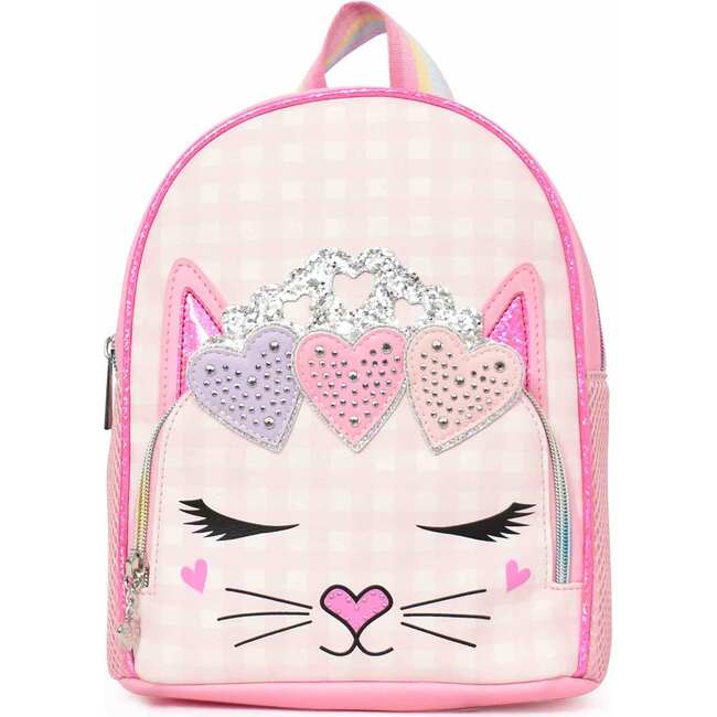 OMG Accessories Girl's Bella Gingham Cat Backpack on SALE