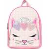 Miss Bella Gingham Print Pink Mini Backpack, Pink - Backpacks - 1 - thumbnail