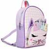 Miss Bella LOVE Gingham Print Lavender Mini Backpack, Purple - Backpacks - 2