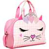 Miss Bella Gingham Print Pink Duffle Bag, Pink - Bags - 2