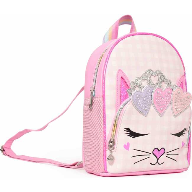 OMG Accessories Girl's Bella Gingham Cat Backpack on SALE