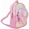 LOVE' Bubble Ombre Hearts Print Mini Backpack with Heart Pocket, Pink - Backpacks - 2