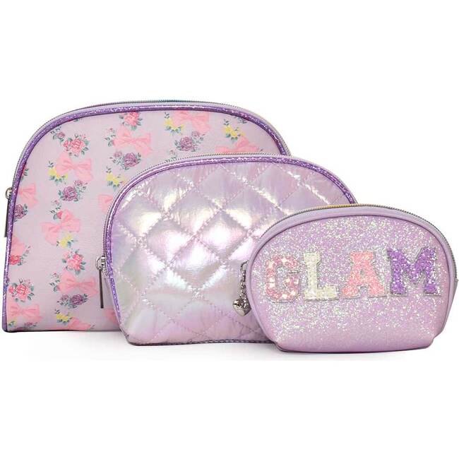 GLAM' Ditzy Daze 3 Piece Cosmetic Set, Purple - Bags - 2