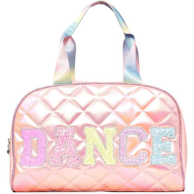 Dance Quilted Metallic Medium Duffle Bag, Pink - Bags - 1