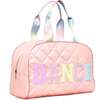 Dance Quilted Metallic Medium Duffle Bag, Pink - Bags - 2