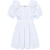 Swiss Dot Dress, White - Dresses - 1 - thumbnail