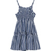 Strappy Fit & Flare Dress, Navy - Dresses - 2