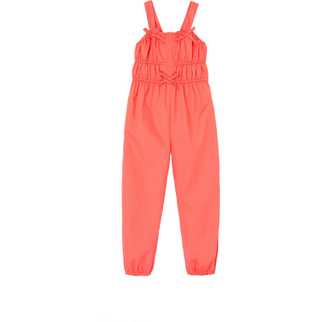 Gathered Jumpsuit, Coral