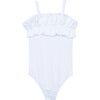 Flounce Knit Bodysuit, White - Tees - 3