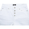 Twill Snap Fly Pants, White - Pants - 3