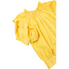 Gathered Sleeves Top, Yellow - Blouses - 3