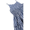 Smocked High-Low Dress, Navy - Dresses - 3