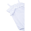 Flounce Knit Bodysuit, White - Tees - 4