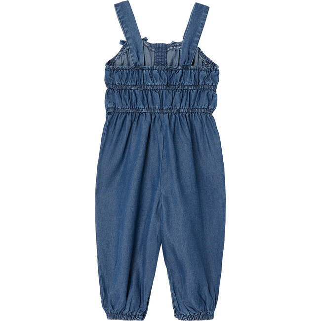 Gathered Jumpsuit, Indigo - Rompers - 2