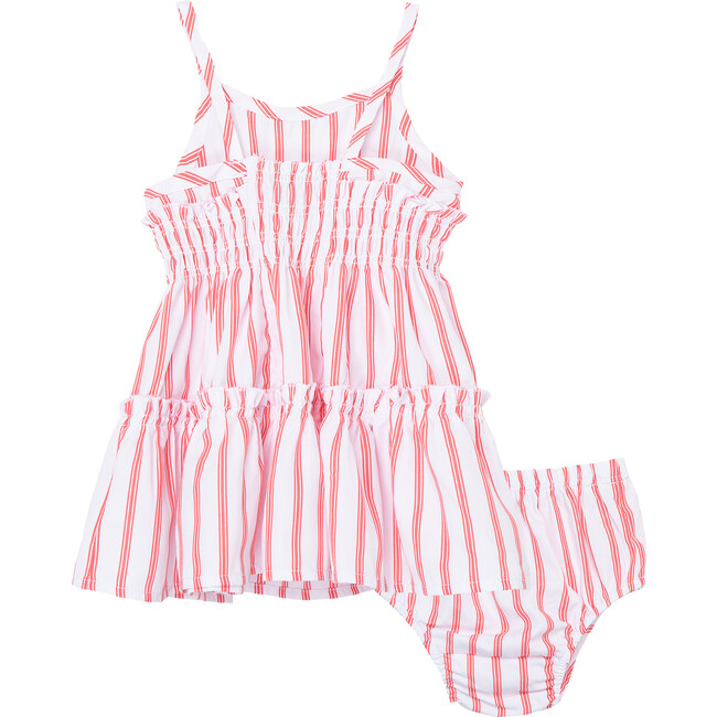 Strappy Fit & Flare Dress, Coral - Dresses - 2