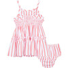 Strappy Fit & Flare Dress, Coral - Dresses - 2