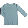 3/4 Sleeve Ribbed Crew Neck, Foam - Shirts - 1 - thumbnail