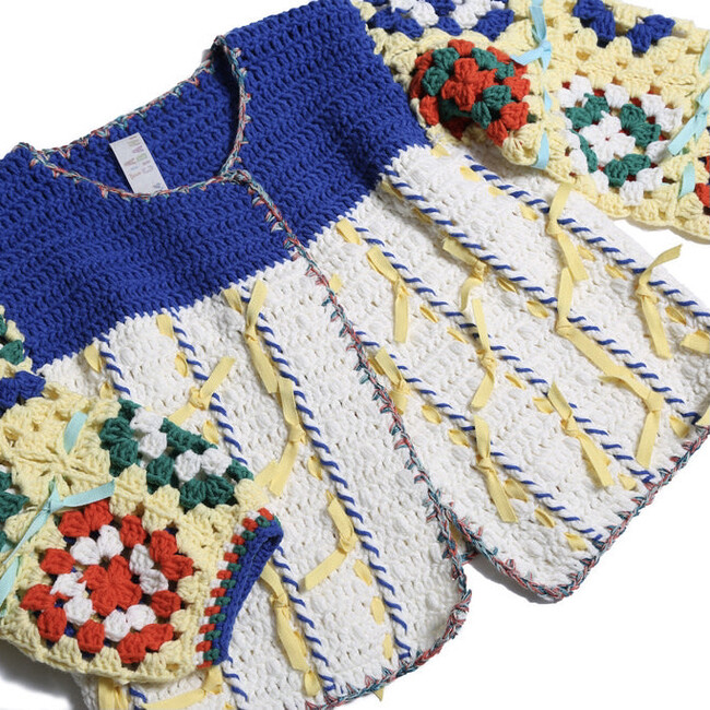 Constance Crochet Cardi, Marine Mix