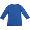 3/4 Sleeve Ribbed Crew Neck, Marine - Shirts - 3
