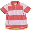 Frank High-Low Hem Polo, Coral - Polo Shirts - 1 - thumbnail
