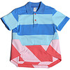 Amos Skewed Hem Polo, Marine Mix - Polo Shirts - 1 - thumbnail