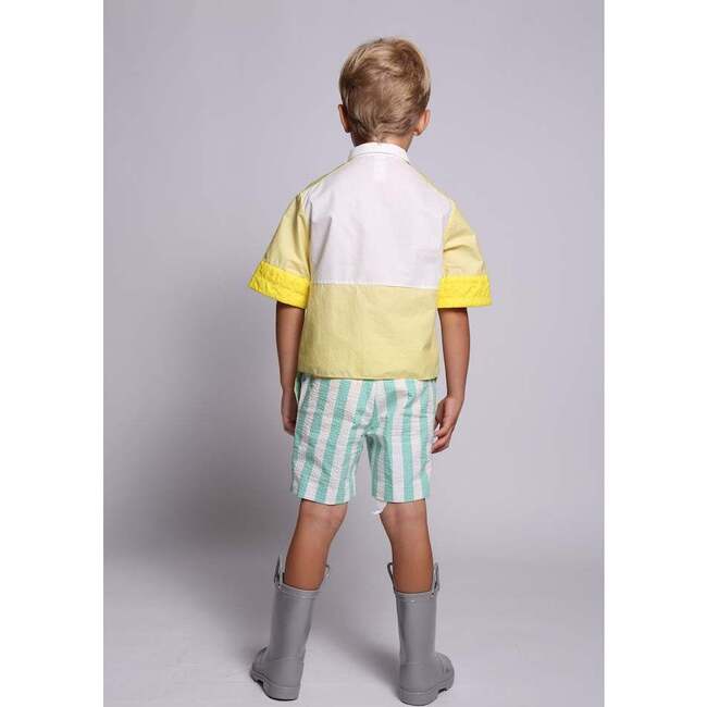 Patchwork Multi Snap Shirt, Ray - Shirts - 6