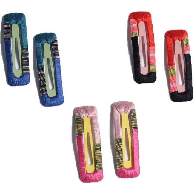 Salome Stack Hair Clips (Set of 6), Rainbow