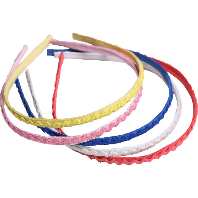 Britta Ric Rac Stackable Headbands (Set of 5), Rainbow