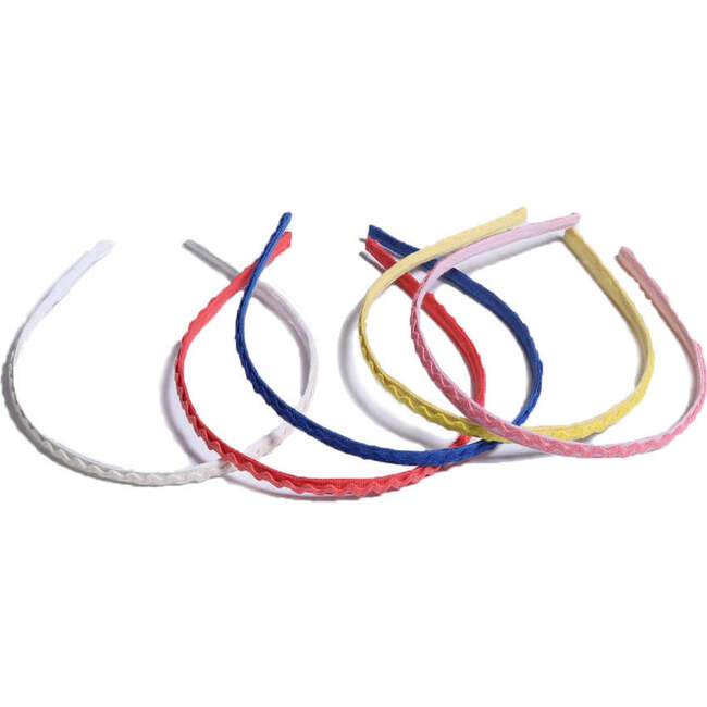 Britta Ric Rac Stackable Headbands (Set of 5), Rainbow - Hair Accessories - 3