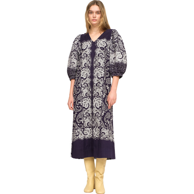 Women's Theodora Dress, Navy - Dresses - 1