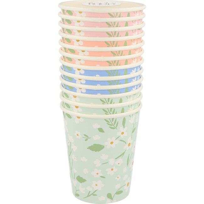 Set of 12 Ditsy Floral Cups