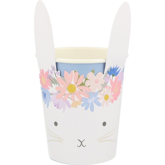 Set of 8 Spring Floral Bunny Cups