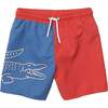 Logo Swim Shorts, Red - Shorts - 1 - thumbnail