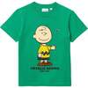 Charlie Brown Print T-Shirt, Green - Tees - 1 - thumbnail