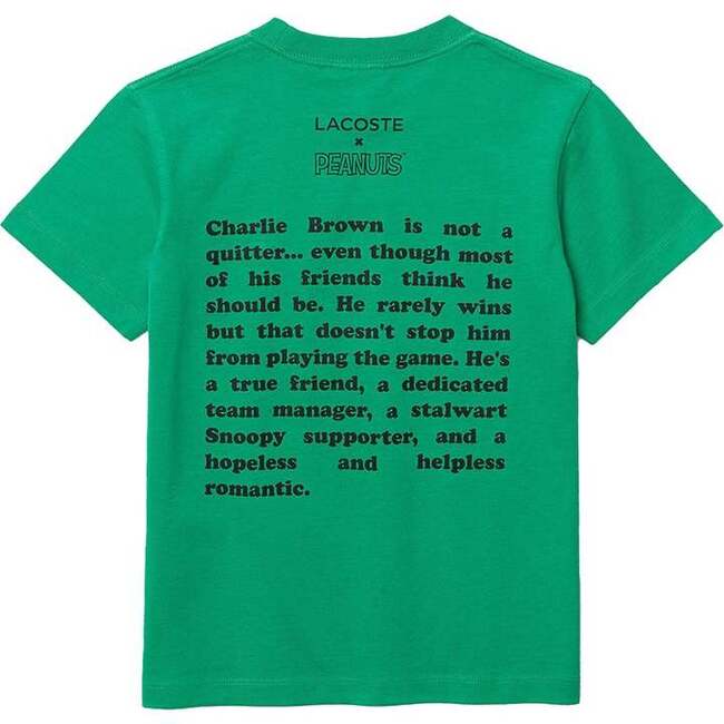 Charlie Brown Print T-Shirt, Green - Tees - 2